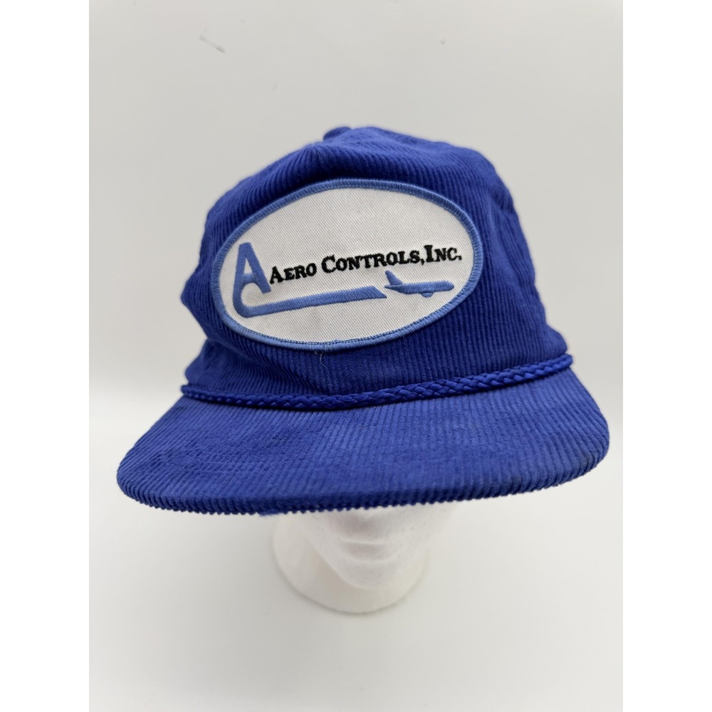 KC Aero Controls Inc Hat Cap Snap Back Corduroy Blue Trucker Mens One Size